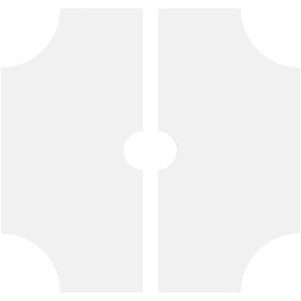 Contemporary PVC Ceiling Medallion (36x22OD x 5x22ID x 12x22C - Two Piece) D2122