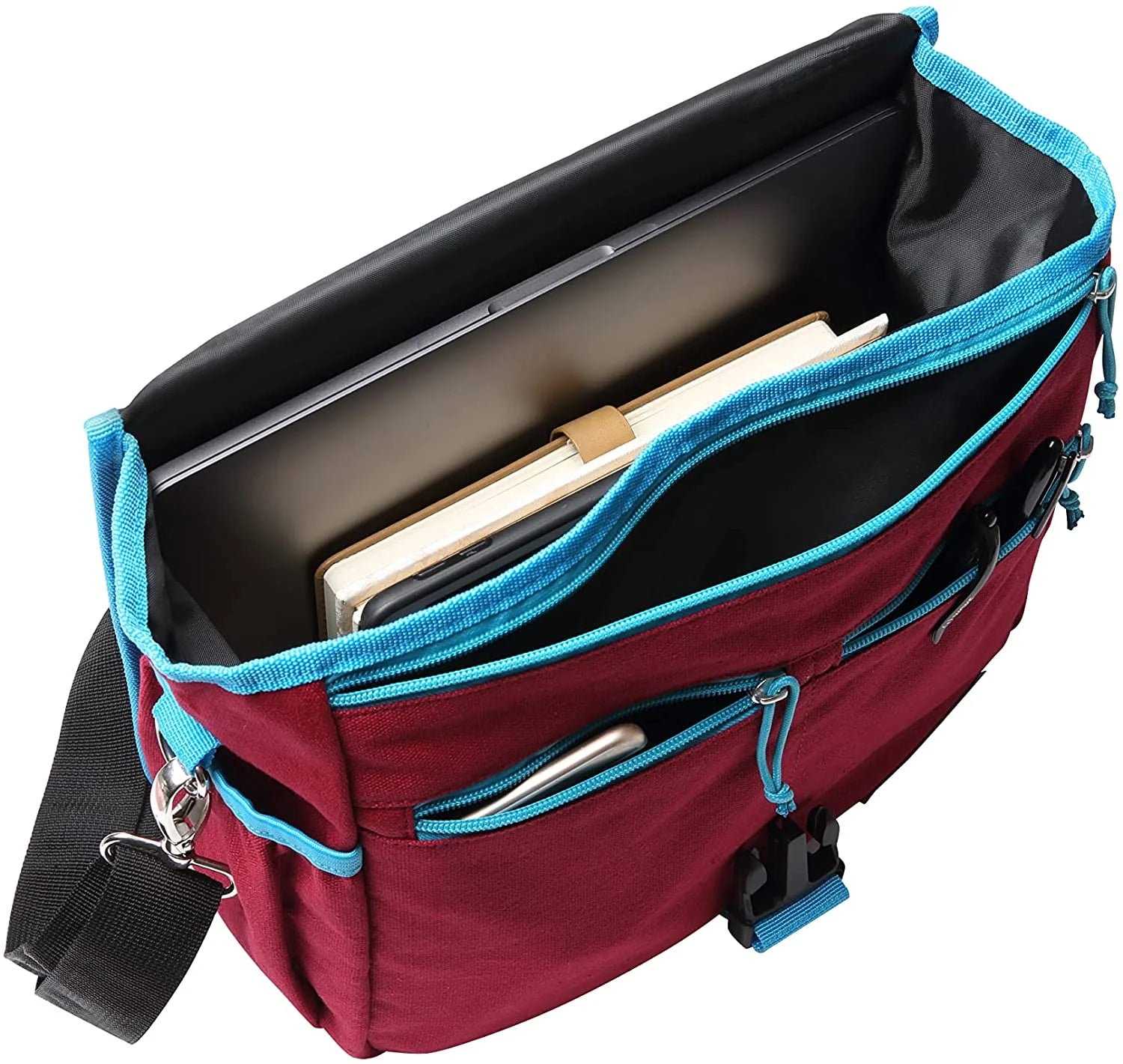Black Waterproof Bicycle Pannier Bag with Shoulder Strap U53078