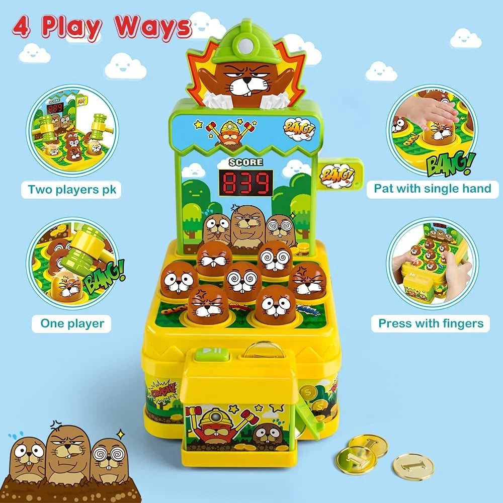 Mini Electronic Whack Game with 2 Hammers F87548