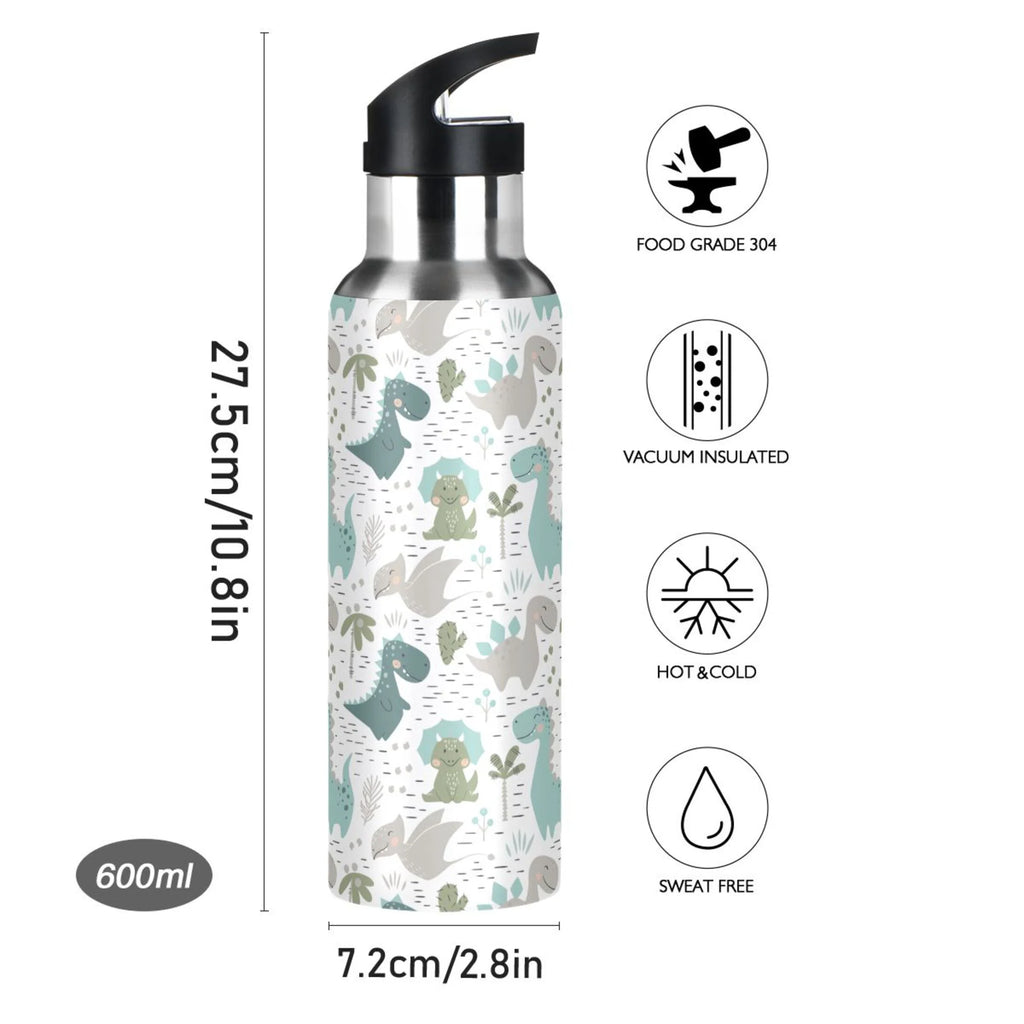 Stainless Steel Vacuum Insulated Water Bottle with Straw Lid 20 OZ N253578