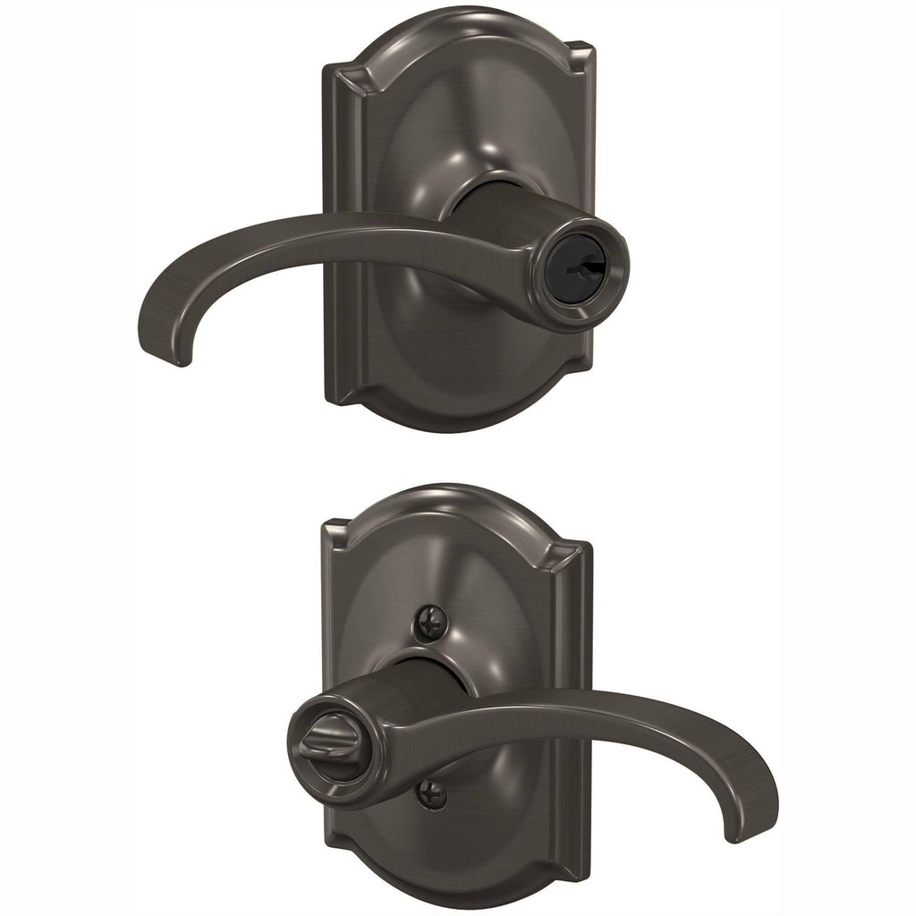 Satin Nickel Keyed Entry Lever Y8663