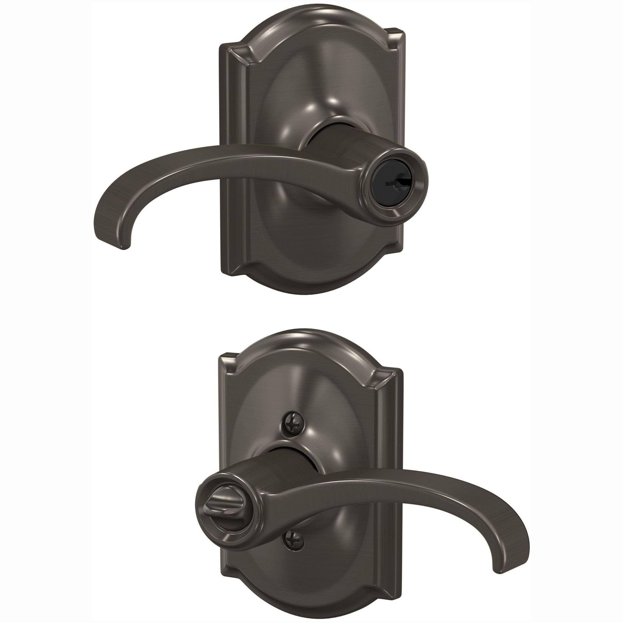 Satin Nickel Keyed Entry Lever Y8663