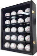 20 Baseball Display Case Cabinet with UV Protection Glass Door N213