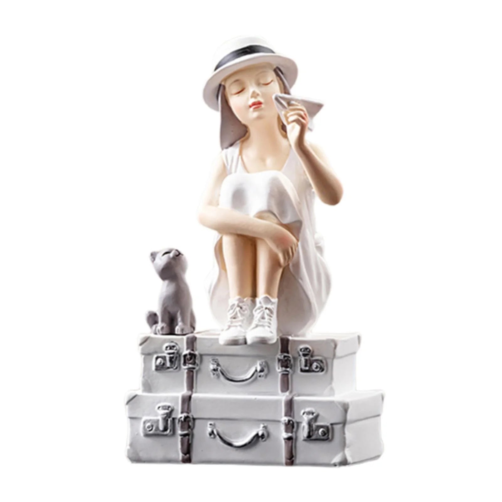 Girl Figurine Statue Sculpture Desktop Ornament R291
