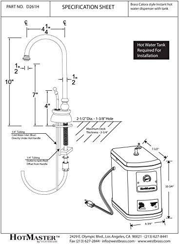 Polished Chrome Single-Handle Hot Water Dispenser Faucet R486