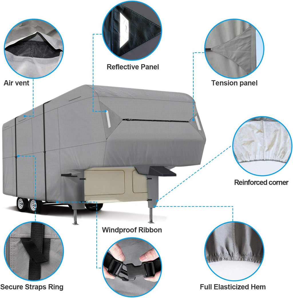 5th Wheel RV Cover Waterproof Ripstop (37'-41') P9358