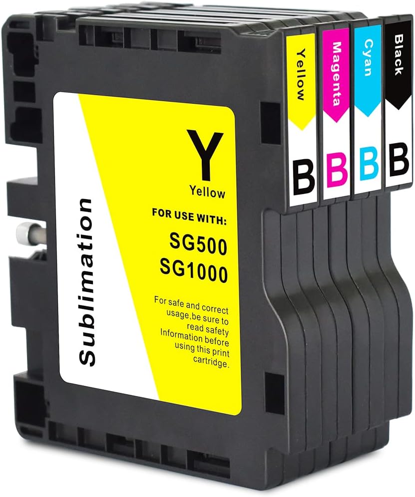 Sublimation Ink Cartridge 4-Pack Black Cyan Magenta Yellow E677
