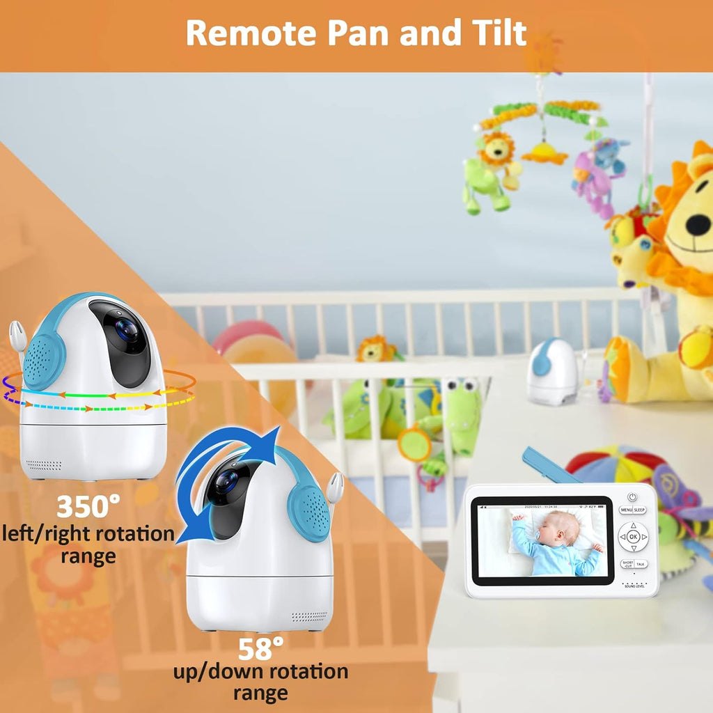 5-inch 720p 2.4Ghz Digital Wireless Video Baby Monitor with Camera and Audio E6799