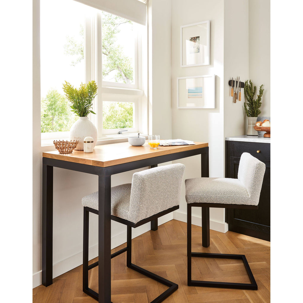 White Venatino Marble Top Parsons Counter Table N1398