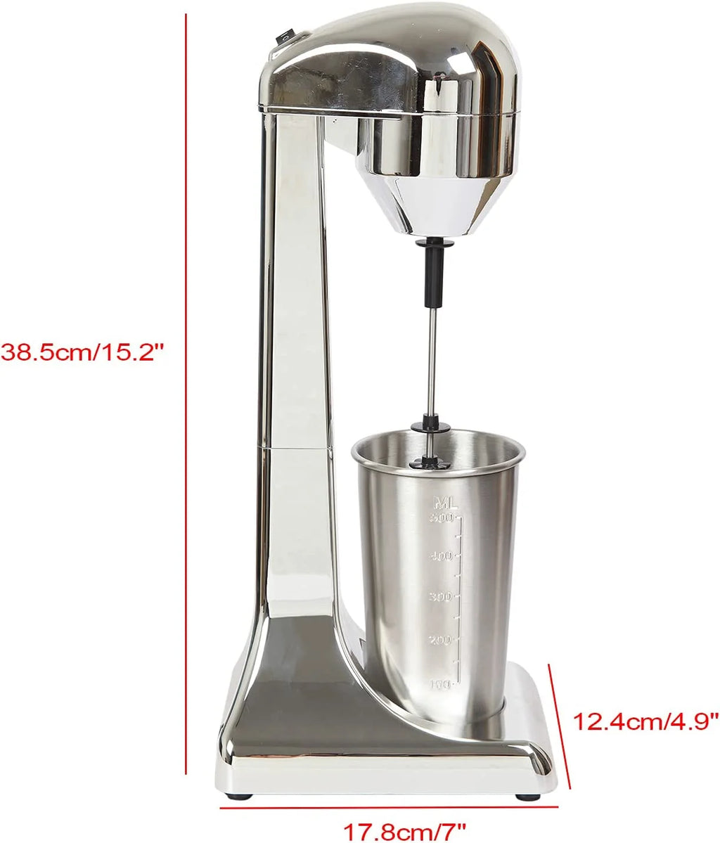 110V 23000RPM Electric Milk Shaker Machine with 500ml Stainless Steel Cup R298966