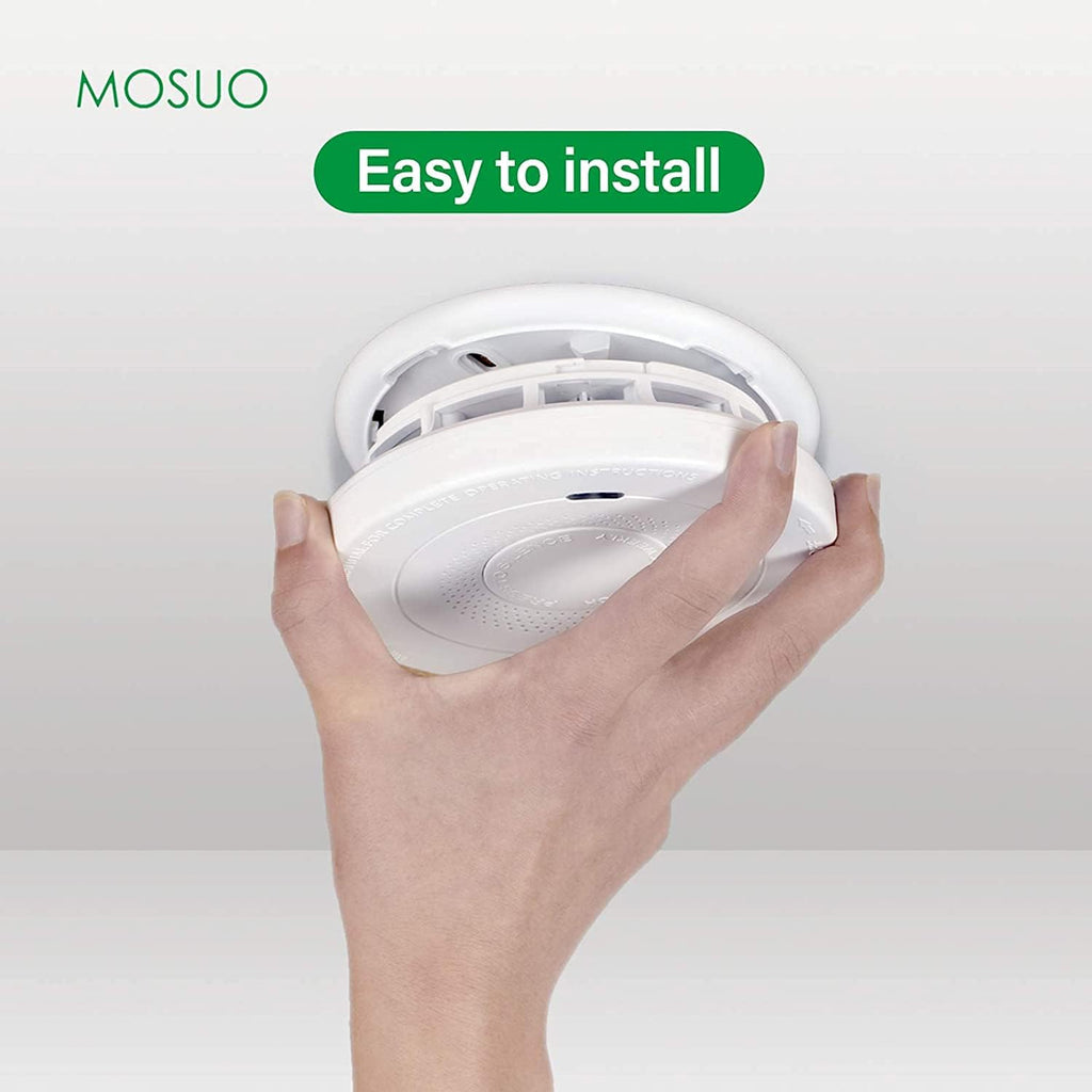 3PCS Smoke and Carbon Monoxide Detector Alarm with Voice Warning, 10 Year Lithium Battery Backup, Dual Sensor I295740