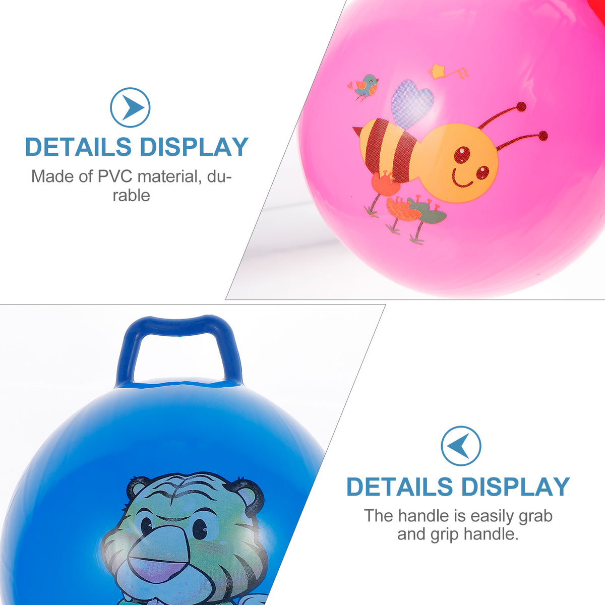 3Pcs Inflatable Hopper Balls with Handle F4248
