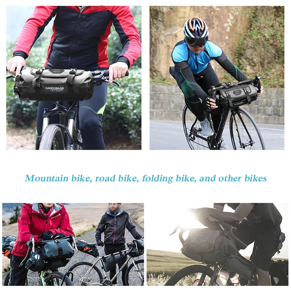 Bike Pannier with Roll Closure, 3 L- 7 L Adjustable, Waterproof Bicycle Bag G912