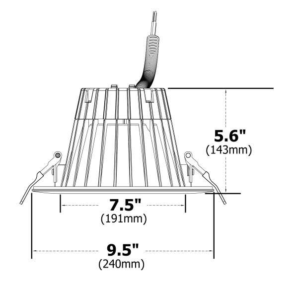 8 in. Black LED Downlight Q875224