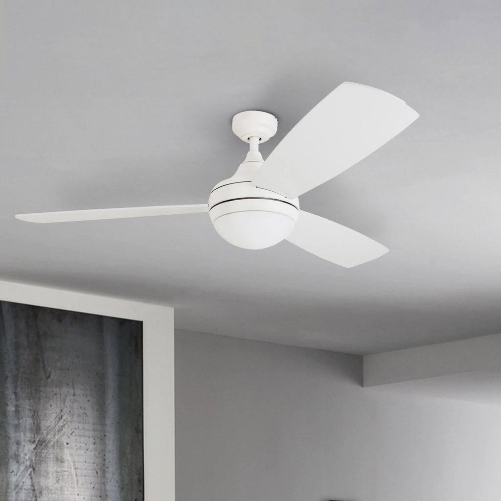 White LED Ceiling Fan with Remote X51727