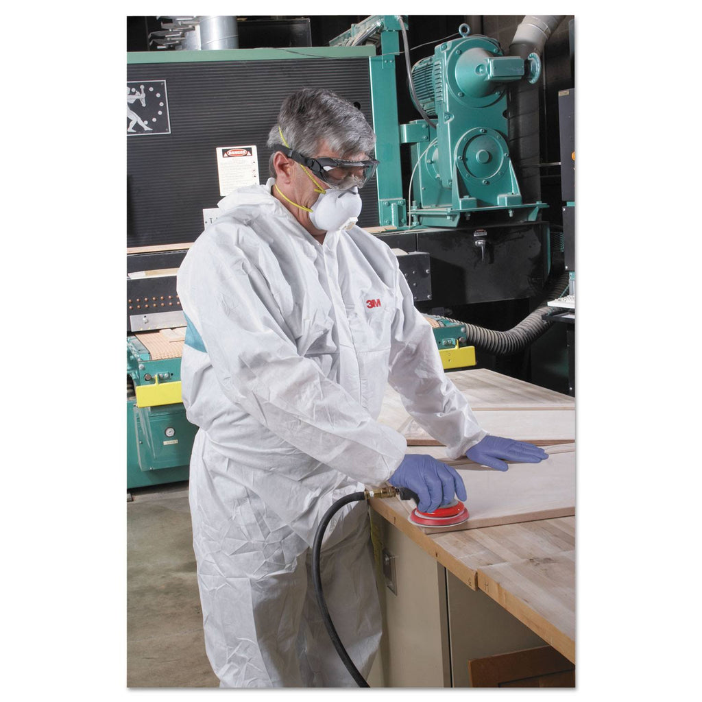 White Disposable Protective Coveralls, Large, 25/Carton V221963