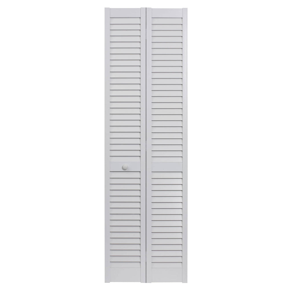 White PVC Louvered Bifold Door, 32 inch x 80 inch Y585165