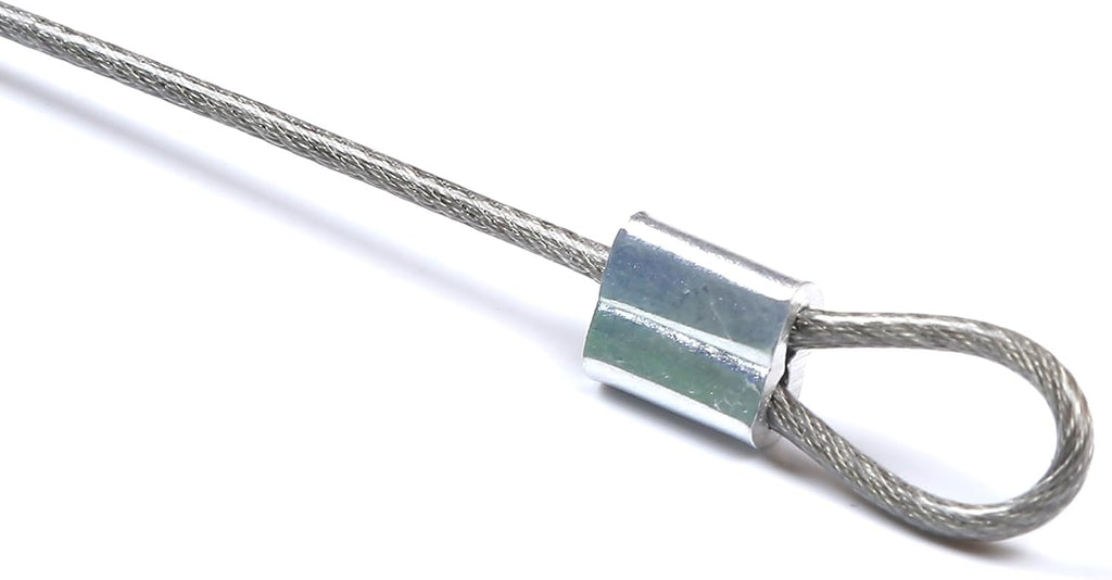 Stainless Steel Lanyard Cable Tether 2 Loops with Quick Release Ring Rubber Coating 12 (30.5cm) Set of 10 I9369