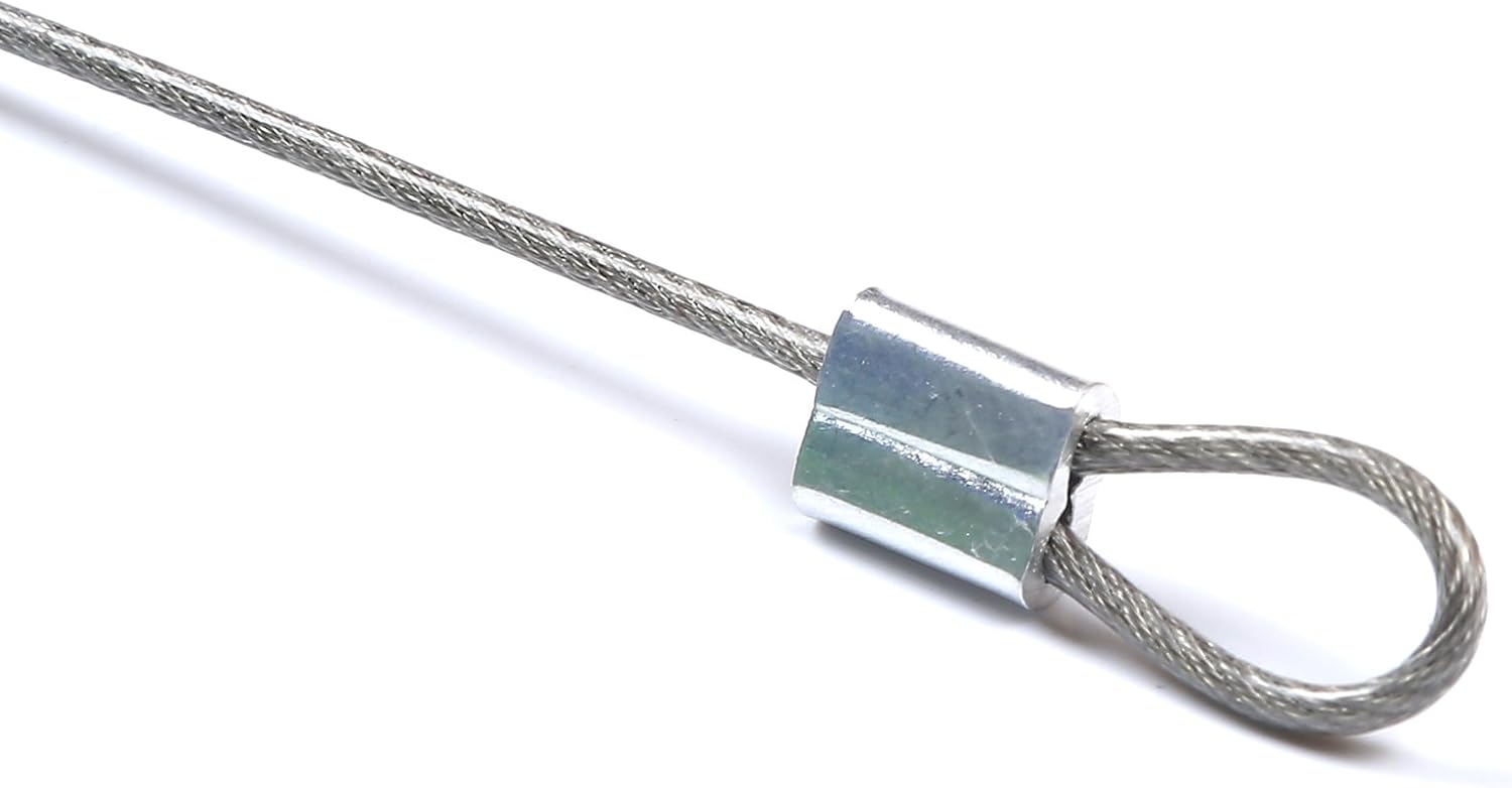 Stainless Steel Lanyard Cable Tether 2 Loops with Quick Release Ring Rubber Coating 12 (30.5cm) Set of 10 I9369