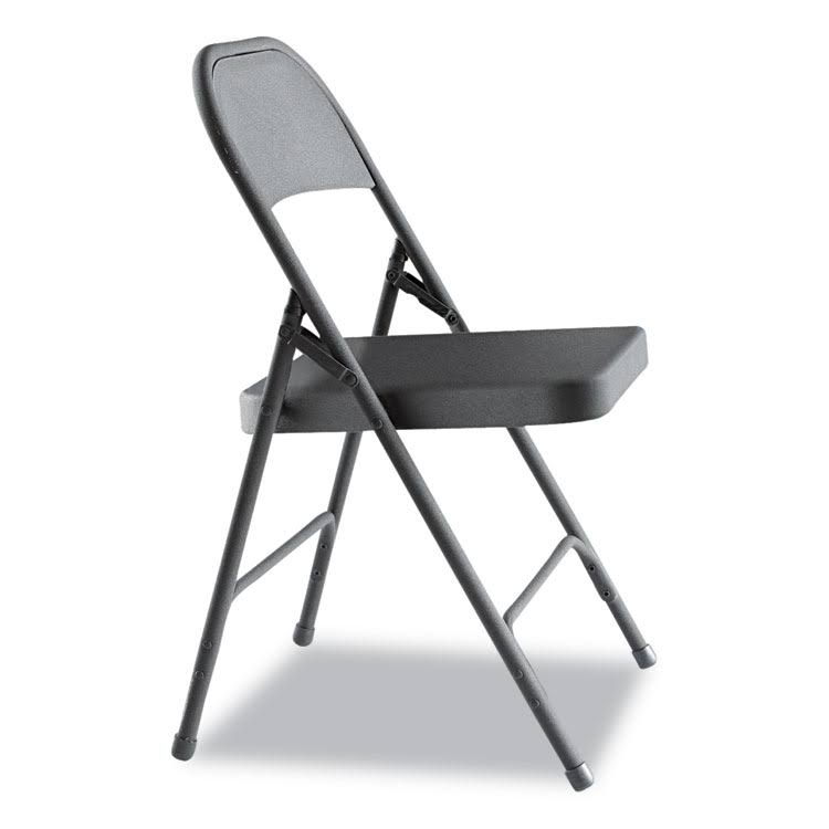 Graphite Steel Folding Chair, 4/Carton N364242