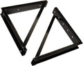 Bolted Black Structural Steel Mounting Brackets, 18 x 24 Inch, Set of 2 P9927