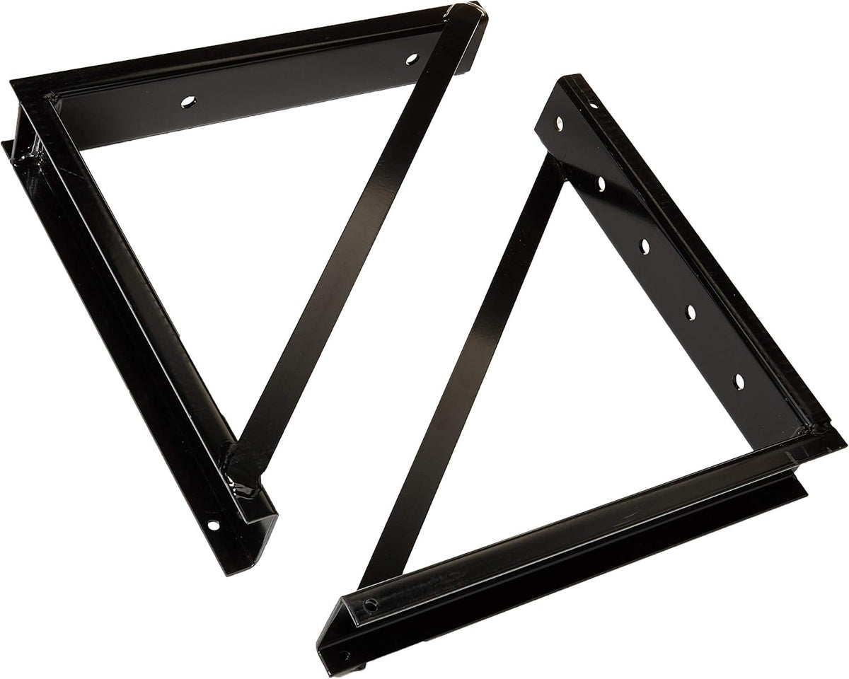 Bolted Black Structural Steel Mounting Brackets, 18 x 24 Inch, Set of 2 P9927