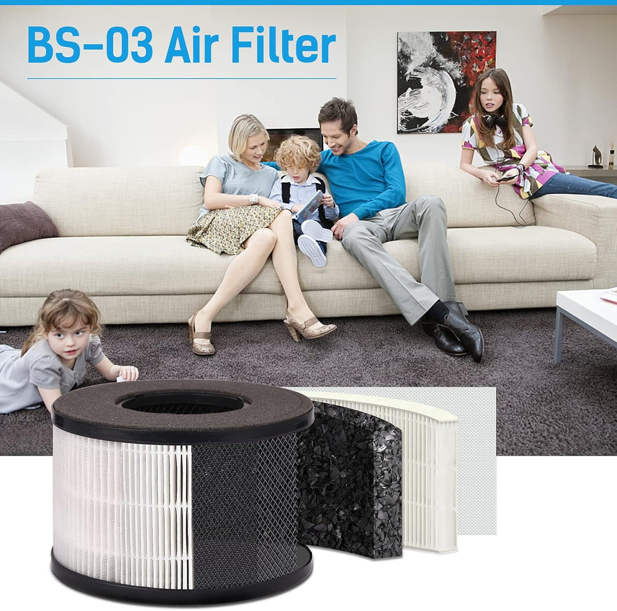 HEPA Replacement Filters Pack of 2 H830