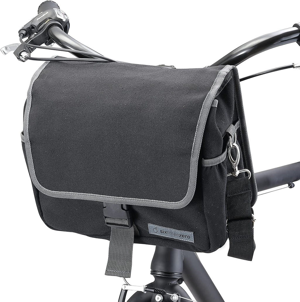 Black Waterproof Bicycle Pannier Bag with Shoulder Strap U53078