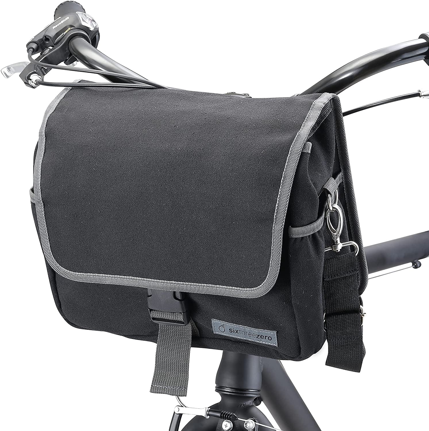 Black Waterproof Bicycle Pannier Bag with Shoulder Strap U53078