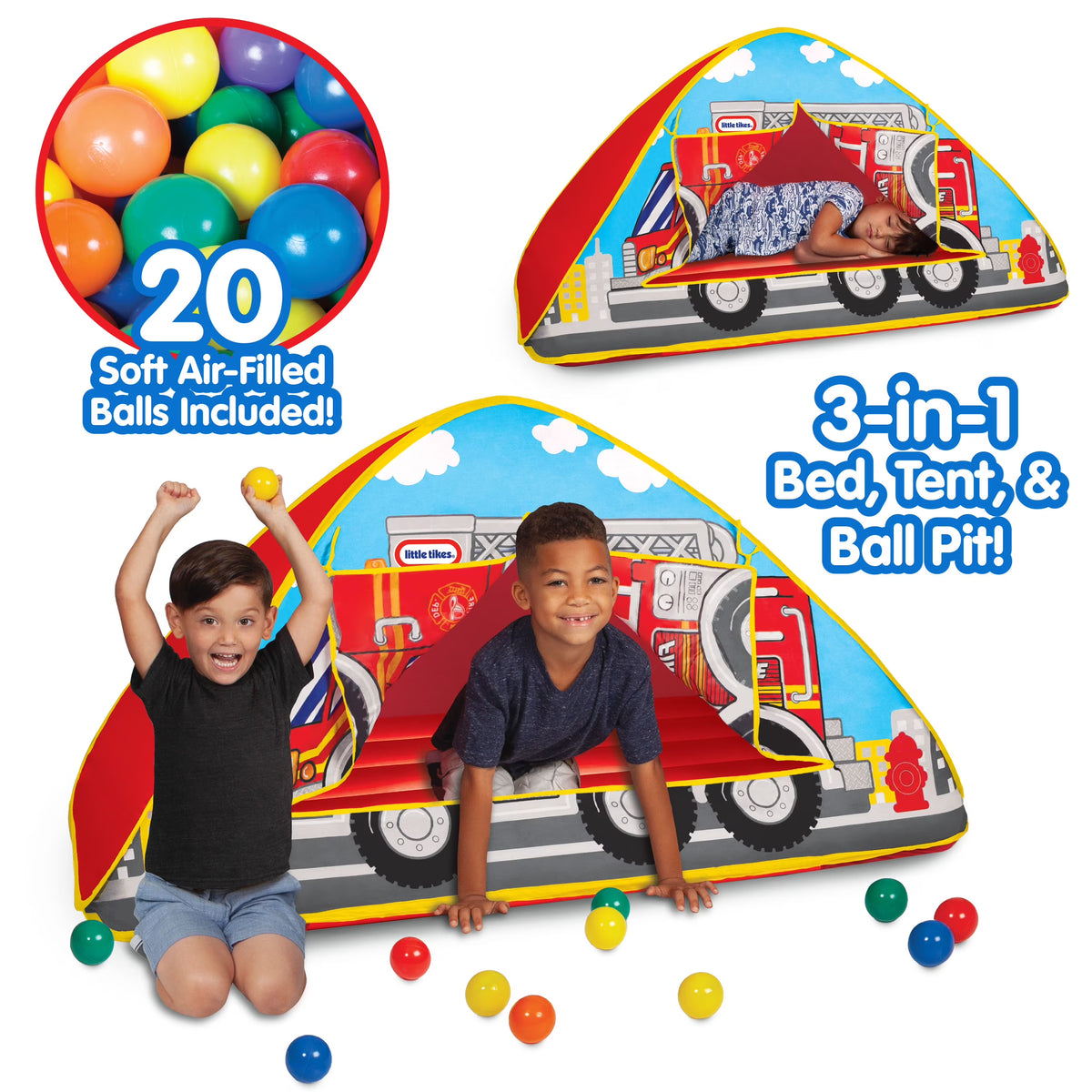 Fire Truck 3-in-1 Bed, Tent, & Ball Pit U786